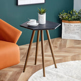 Retro-style high-back coffee table in white image 3