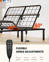 Amada Full Adjustable Bed Frame, Electric Base with Wireless Remote, 4 USB Ports, LED Night Light, Head & Foot Incline, Zero Gravity, Anti-Snore - 01B-F image 3