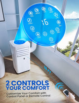 Portable Air Conditioners, 10000 BTU Air Conditioner Portable for Room up to 450 Sq. Ft., 3-in-1 Portable AC Unit with Digital Display, Remote Control, Window Installation Kit, 24H Timer, Sleep Mode image 4