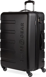 Expandable suitcase with rotating wheels, black image 3