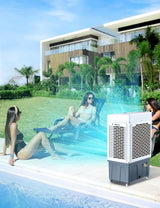 Evaporative Cooler, Air Cooler, 120°Oscillation Swamp Cooler with Remote Control, 24H Timer, 3 Wind Speeds for Outdoor Indoor Use,8 Gallon image 3