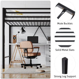 Junior Loft Bed Twin Size, Heavy Duty Twin Bed Frame image 4