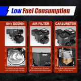 150CC 4 Stroke Engine Motor, Gy6 Single Cylinder Complete Engine Kit for 110cc-150cc Atvs and Go Karts and 11" Long Box Engine Size Scooters High-Flow Oil Pump CVT Carburetor Top Mount image 3