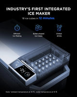 Car Refrigerator, 40 Qt(38L) Portable Refrigerator, Electric Cooler with Ice Maker, Dual Zone WIFI APP Control(-13℃~50℃), 12/24V DC/AC For Camping, Travel, Fishing, Outdoor, Truck image 4