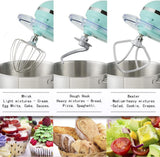 Vertical mixer, power 900 watts, capacity 8 gallons, large kitchen mixer, kitchen electric mixer with dough hook, whisk and stirring rod (blue, 8 gallons) image 2