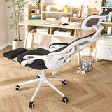 Ergonomic Office Chair - Adjustable Lumbar & Headrest, 90-160° Reclining with Footrest, Breathable Mesh Back - Home Office/Gaming Computer Chair (Black, 300lbs Capacity) image 3