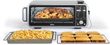 Toaster oven, air fryer, thermometer, toaster-air fryer combo, stainless steel material, quick cooking, french fries, frozen food, air frying, dehydrating, heating, 13 functions, less oil usage, flip-type oven image 2