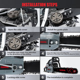 20 Inch 62CC Gas Powered Chainsaw 3.4HP 2 Stroke Engine Gas Power Chain Saw for Cutting Wood Outdoor Garden Farm Home image 4