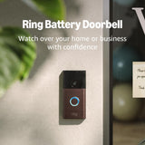 Ring Battery Doorbell | Home or business security with Head-to-Toe Video, Live View with Two-Way Talk, and Motion Detection & Alerts (newest model), Venetian Bronze image 3