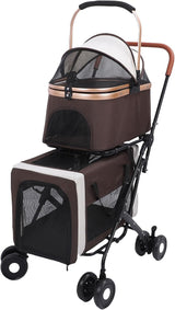 Pet cart, a three-in-one foldable pet travel backpack, suitable for small to medium-sized dogs and cats