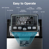 Commercial Ice Maker Machine, 100lbs/24H Stainless Steel Under Counter ice Machine with 33lbs Ice Storage Capacity, Freestanding Ice Maker. image 4