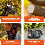 Wireless electric trimming scissors, 40mm, professional electric trimming scissors, equipped with a 18-volt brushless motor, 2 sets of 2 ampere-hour rechargeable batteries image 4