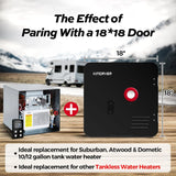 RV Tankless Water Heater without Door, , Propane Gas, DC 12V, 3 Optional Door Sizes 15"x15", 15"x18" and 18"x18" for Refitment, Compatible with All RVs, Sufficient Power, High Altitude image 4