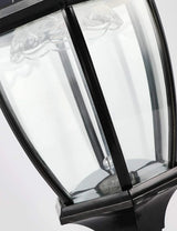 2-Heads Outdoor Solar Lamp Post Lights with Dusk to Dawn Sensor, Classic Exterior Solar Pole Lights with Waterproof, Black Street Lights with Clear Glass for Garden, Patio, Pathway, Driveway image 2