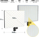 D50 LED Video Light Panel Lights 15.4", 2 Packs 45W 3000K-8000K Bi-Color Dimmable Photography Lighting, CRI 96 Videography Lighting for Video Shooting/Gaming/Live Stream/Studio/Film image 4