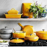 20-piece Signature Cast Iron Cookware Set,10.25 Skillet,1.75-quart Saucepan with Lid image 3