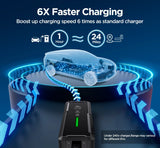 Level 2 & Level 1 EV Charger, 16Amp 110-240V Portable J1772 Electric Car Charger with Adjustable Amp Delayed Timer 25ft Long Cord image 3