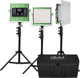 2 Pack LED Video Lighting Kits with APP Control, Bi-Color Variable 2300K~6800K with Digital Display Brightness of 10~100% for Video Photography, CRI97 TLCI97 Led Video Light Panel Barndoor image 3