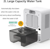 Bedroom Dehumidifier 2.2L Water Tank with Hygrometer RGB LED Light image 4
