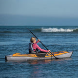 Advanced frame sport inflatable kayak - Lightweight day hiking kayak, equipped with a backpack and an inflation pump - 10 feet 5 inches - 26 pounds - Orange image 3