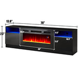 Fireplace TV Stand with 36" Electric Fireplace, LED Light Entertainment Center image 3