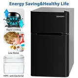 Euhomy Mini Fridge with Freezer, 3.2 Cu.Ft Mini Refrigerator with Freezer image 2