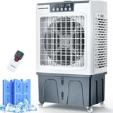 Evaporative Cooler, Air Cooler, 120°Oscillation Swamp Cooler with Remote Control, 24H Timer, 3 Wind Speeds for Outdoor Indoor Use,8 Gallon image 2