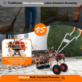 43cc 1.7HP Gas Powered Broom, 2 Stroke Power Sweeper Handheld Gasoline Power Broom Sweeping Machine for Garden Lawn Yard Sidewalk Driveway Turf Grass Cleaning, 600mm Nylon Brush Sweeping broom image 4