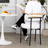 DYHOME White Dining Chairs Set of 4, Mid-Century Modern Dining Chairs, Kitchen Dining Room Chairs image 4