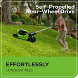 60V 21” Cordless (Self-Propelled) Lawn Mower , 2 x 4.0Ah Batteries and Dual Port Rapid Charger image 3