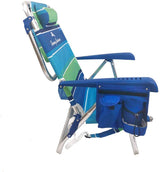 2 Backpack Beach Chairs with Storage Pouch and Towel Bar image 3