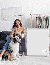7.0 Cu Ft Chest Freezer - Energy Efficient & Quiet Mini Freezer with Adjustable Thermostat - Compact Deep Freezer for Home, Apartment, and Garage - Removable Basket & Defrost Drain image 3