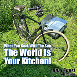 Dual Sport Solar Oven, Black, Portable Outdoor Cooking System with Reflectors, 27x17x12 Inch, 6.8 Qt Capacity, Includes 2 Pots, Thermometer, Wapi, Cookbook, and Instruction Manual image 2