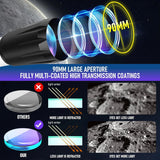 Telescope, Telescope for Adults High Powered Professional, 90mm Aperture 800mm Refractor Telescopes for Astronomy Beginners Fully Multi-Coated with AZ Mount Tripod & Phone Adapter & Carry Bag image 2
