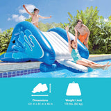 Kool Splash Inflatable Water Slide Swimming Pool Play Center with Built in Sprayers for Kids and Adults, Ages 6 and Up, Blue image 4