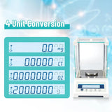 Lab Scale, Digital Analytical Balance 220g/ 0.1mg, High Precision Scientific Precision Scale Accuracy 0.0001g, Balance Scale for Coin/Jewelry/Powder with Weights and RS232 Interface image 3