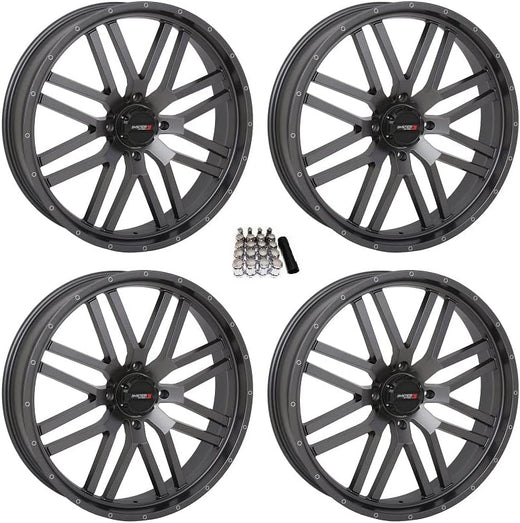 System 3 ST-3 Gunmetal UTV Wheels 22" Polaris RZR 1000 XP/Ranger XP 900/1000