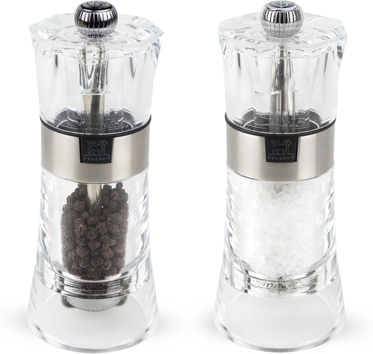 5.5-inch model, transparent salt and pepper grinding set
