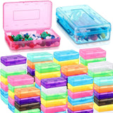 100-piece set. Large-capacity transparent pencil case. Large-capacity hard plastic crayon case. Large-capacity classroom storage box. Suitable for both boys and girls (in various colors) image 2