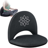 Mindful Modern Meditation Chair | Adjustable Floor Chair with Back Support | Padded Floor Seat for Posture Support and Comfort | Portable Folds Flat for Storage | Indoor/Outdoor Use | Slate Grey image 4