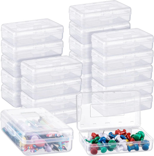 100-piece set. Large-capacity transparent pencil case. Large-capacity hard plastic crayon case. Large-capacity classroom storage box. Suitable for both boys and girls (in various colors)