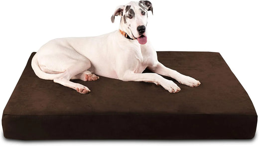 Fashion oversized dog bed (XL size, dark gray) - Thickness 7 inches, soft and comfortable, ergonomic cushion - Oversized dog bed - Durable and washable microfiber cover