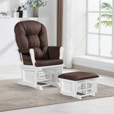 Lennox Furniture Glider Rocker Combo Espresso Beige image 2