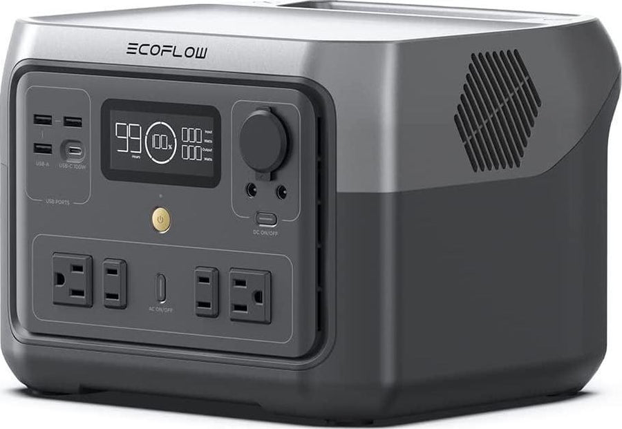 EcoFlow RIVER 2 Max Portable Power Station 512Wh Capacity.Solar Generator.1000W AC Output for Outdoor Camping.Home Backup.Emergency.RV.off-Grid