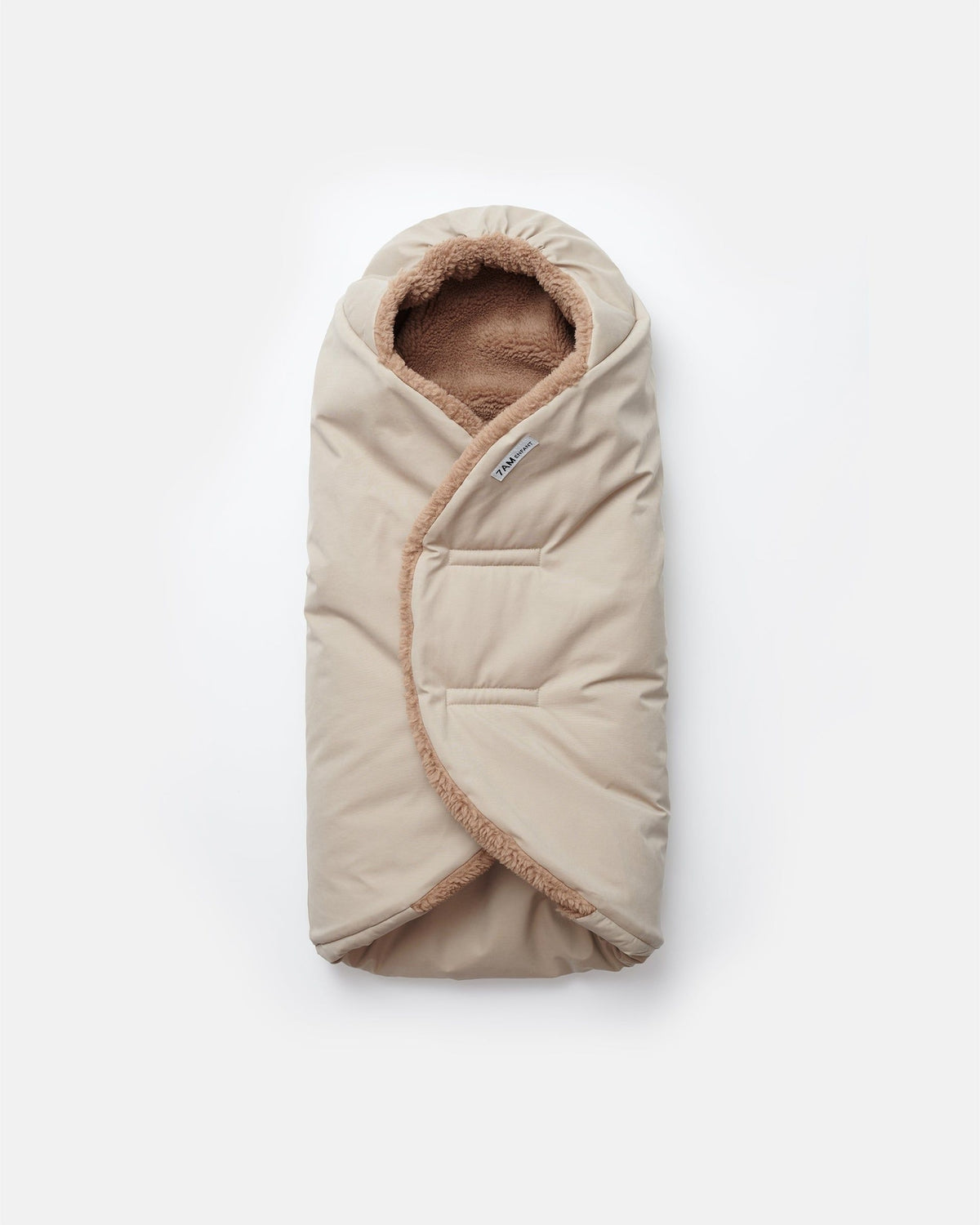7AM Enfant Nido Benji Sherpa Lining Infant Wrap, Oat