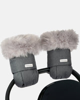 7AM Enfant Warmmuffs - Heather Grey Dark Faux Fur