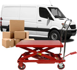 Hydraulic Lift Table Cart – 31" Lift Height, Double Scissor Design with 4 Wheels & Non-Slip Pad for Material Handling image 3