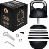Adjustable Kettlebell Set [Bells of Steel] Kettle Bell Weight Set, Steel Shell, Internally-Loaded for Full Body Workouts, Competition Standard 35mm Handle, 12-20.5kg