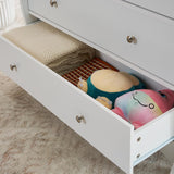 Changing Table Dresser Baby Diaper Changing Station Infant Nursing Table with 3 Drawers, Safety Rail & Strap for Bedroom, Nursery, White image 3