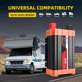 2000W Pure Sine Wave Inverter, Car Power Inverter 12V to 120V AC Converter for RV, Truck, Solar, Outdoor with Dual AC and 20A Socket, 5V 2.1A USB, Surge 4000W, Hardwire Port, Remote Controller image 4